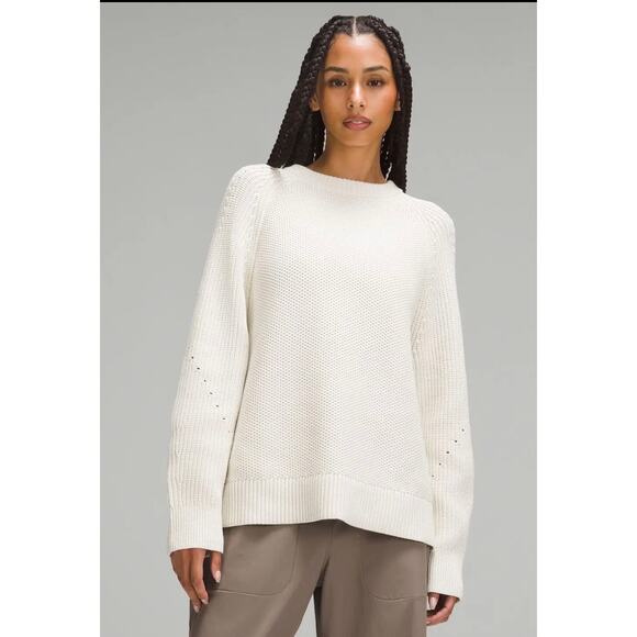 Lululemon Sweaters - Lululemon Honeycomb Crewneck Sweater Bone Oversized Size S